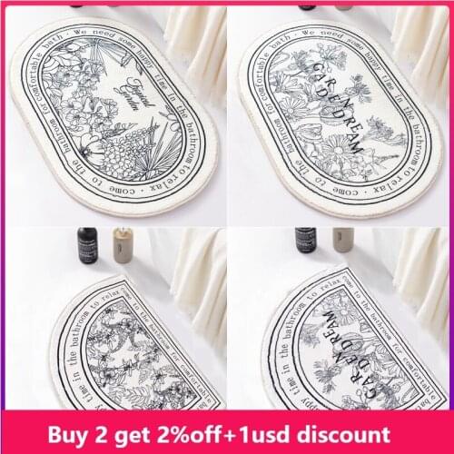 Semicircle Shower Mat Welcome Mat Nordic Bath Mat Entrance Doormat Carpet Water Absorption Bed beside Floor Mat Bathroom Tapis