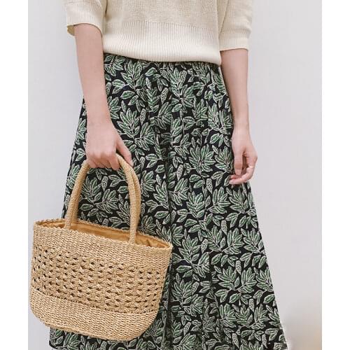 Handmade Womens Handbag Hollow Out Designer Straw Bag Bohemia Summer Woven Beach Bags Shopper Purse Female Knitted Tote Bag