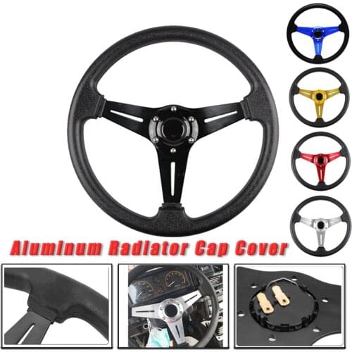 Racing Sport Steering Wheel Universal 13 inches 340MM Aluminum+PU Racing Drift Steering Wheel Auto Accessorie