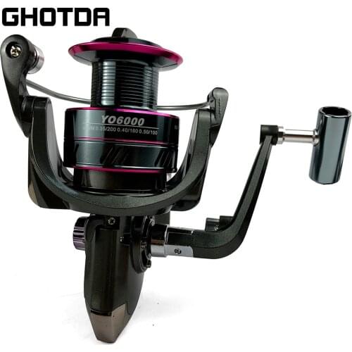 GHOTDA Fishing Reel Spinning 12KG Max Drag Metal Stainless Steel Handle Saltwater reel for fishing