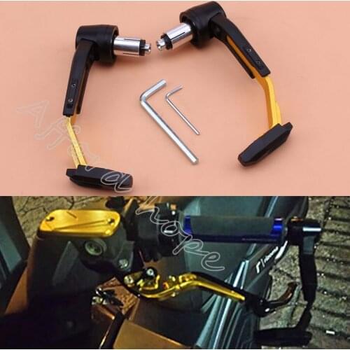 Aluminum&ABS 7/8" 22mm Gold Motorcycle Brake Clutch Levers Protect Guard Autobicycle Handgrip Protector Universal For Honda