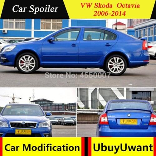For Octavia Spoiler High Quality ABS Material Car Rear Wing Rear Spoiler For Skoda Octavia Spoiler 2006 - 2014