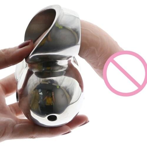 HEAVY DUTY BALL SLEEVE Scrotum Pendant Testicle Squeezer Device Stainless Steel Ball Stretchers Slave Sex Toys The Balls Prison