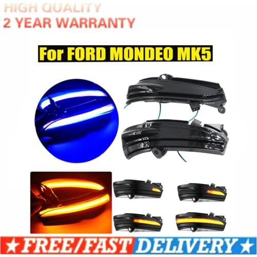 LED Side Wing Dynamic Turn Signal Light Rearview Mirror Indicator car accessories for FORD MONDEO MK5 2014-2019 MK V 5
