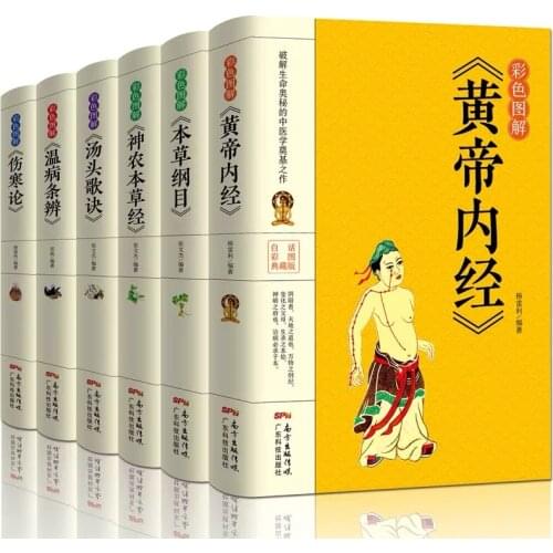 6 PCS/SET famous TCM Chinese traditional medicine heart the recipes given in rhymes Yellow Emperors Internal Classic