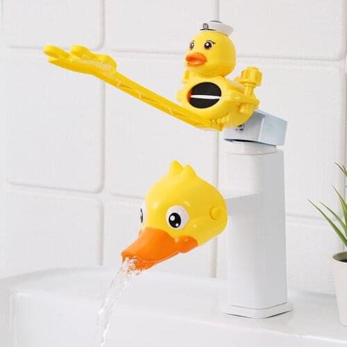 Faucet Extender Childrens Hand Washing Artifact Baby Cartoon Silicone Extension Splash Proof Extended Faucet Sink
