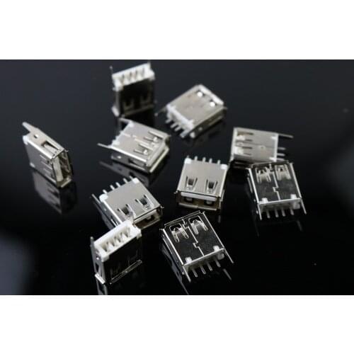 10pcs 13.7 vertical vertical USB socket USB-A mother AF180 USB A 13.7mm