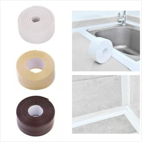 Kitchen Sink Bathroom Shower Waterproof Self adhesive Sealing Strip Tape PVC Mold Proof Wall Stickers Window Door Gap Seam Tape