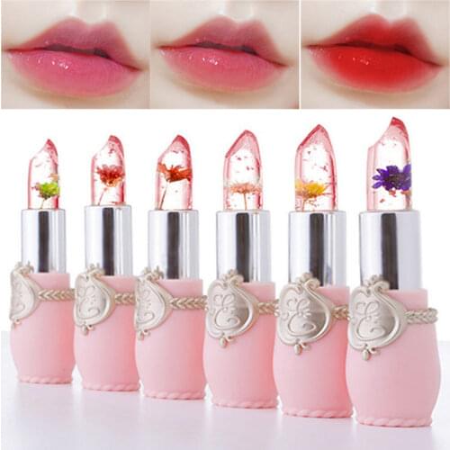 1PC Jelly Flower Lipsticks Waterproof Temperature Color Changing Lip Stick Long Lasting Moisturizing Lip Blam Makeup Cosmetic