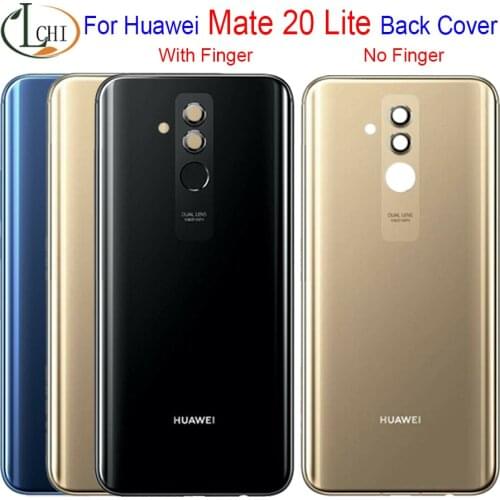Back Glass Cover For 6.3" Huawei Mate 20 Lite Battery Cover Door Rear Housing Panel Case For Huawei Mate 20 Lite Battery Cover