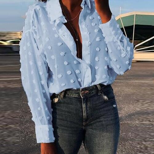 Womens White/Blue/Black Oversized Long Sleeve V Neck Shirt Top Blouse Office Ladies Lovely Elegant Fashion Chiffon Shirt Top