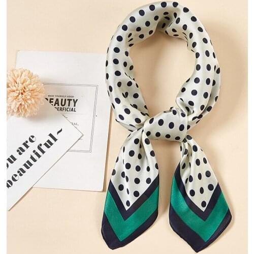 70*70CM Decorative Scarf Joker Polka Dot Scarf Multifunctional Scarf Women Scarf Polka Dot Small Square Scarf Four Seasons