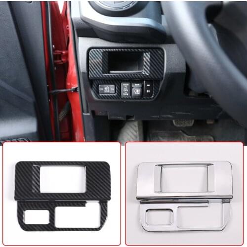 Car Parts Fog light Headlight Switch Button Frame Panel Cover Trim ABS Carbon For Toyota Tacoma 2016-2020 Interior Accessories