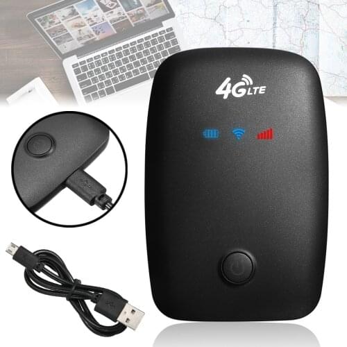 Mayitr 1pc 2G 3G 4G Lte Wireless Portable Pocket WI FI Mobile Hotspot Portable Black 4G Wifi Router Mini Router