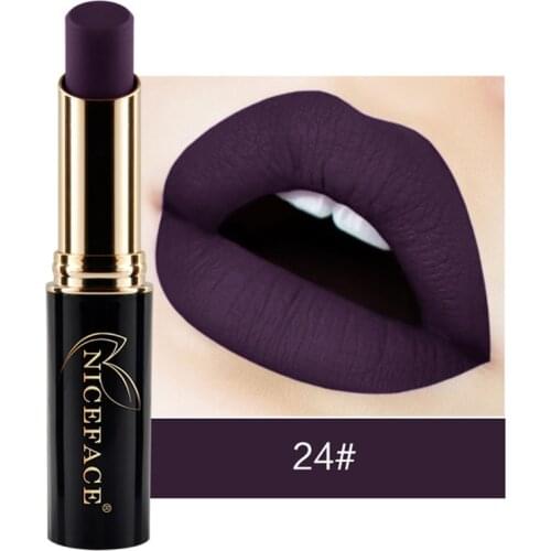 Lip Gloss Makeup 24 Shades Make up Matte Metal Lipsticks For Women maquiagem New Lip Lingerie Matte Liquid Lipstick Waterproof