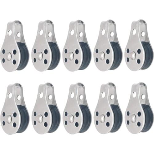 10 PCS 316 Stainless Steel Pulley Block for Sailboat Kayak Anchor Trolley Marine Boat Canoe Accessories