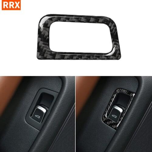 For Audi A6 S6 C7 A7 S7 4G8 2012-2018 Car Accessories Carbon Fiber Interior Rear Trunk Switch Frame Panel Cover Trim Sticker