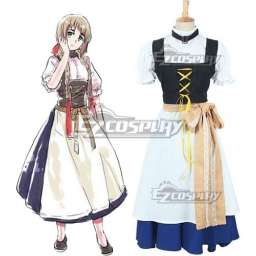 Axis Powers Hetalia Principality of Liechtenstein Norah Zwingli Elektra Vogl Girls Maid Dress Halloween Set Cosplay Costume E001