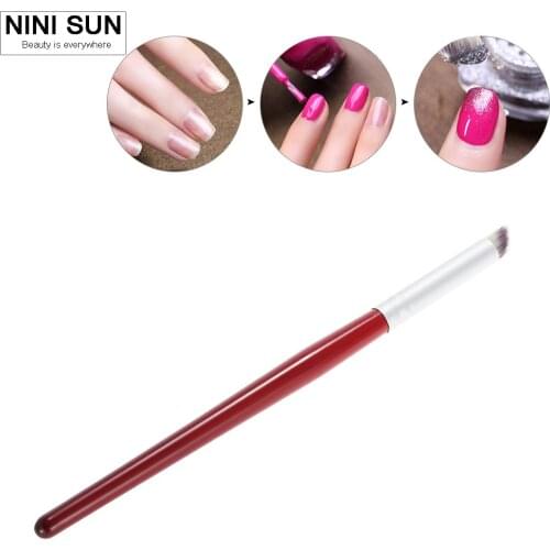 1PC New Salon Nail Art Brush Pen Gradient Nylon Blooming Color For UV Gel Manicure DIY Tool Wood Handle Dye Painting Brushes Pen