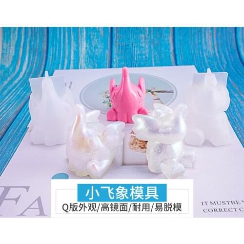 Crystal Epoxy Resin Mold Small Elephant DIY Jewelry Ornaments Listing Decoration Silicone Mold For Resin Jewelry Making Tools