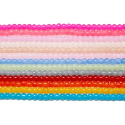 6mm Approx 65pcs Fancy Glass Beads Round Loose Spacer Beads For Jewelry Making Bracelet Necklace DIY Jewelry Findings Accessorie