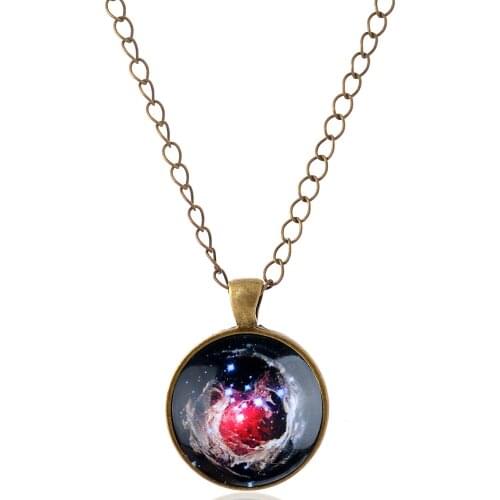 Lureme Time Gem Series Bright Sky Disc Pendant Charm Necklace for Girls and Women (01003504)