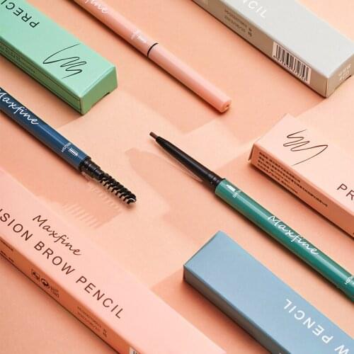 Double Head Natural Eyebrow Pencil Brow Liner Makeup Tools Waterproof Triangle Eye Brow Pen Brown Black Grey Cosmetics Tool
