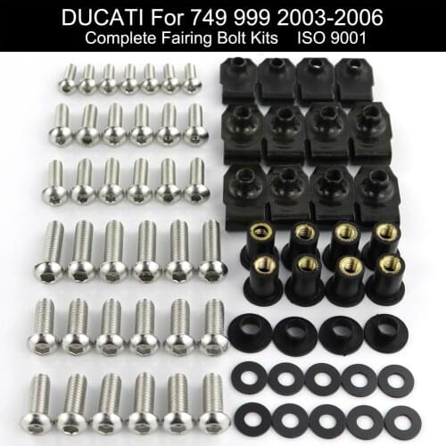 Fit For Ducati 749 999 2003-2006 Complete Full Fairing Bolts Kit Stainless Steel Speed Nuts Fairing Clips Fairing Kit Screws