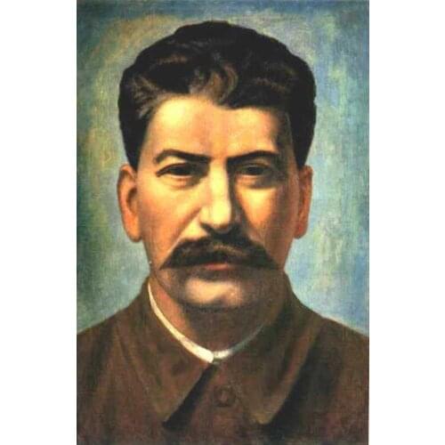 Special Offer handpainted ART canvas oil painting # Russia Soviet Union great leader STALIN OIL painting -FREE SHIPPING COST
