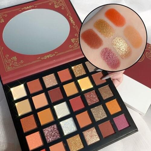 High Quality 30-Color Eyeshadow Palette Retro Pearly Matte Sequins Cheap Earth Tones for Beginners