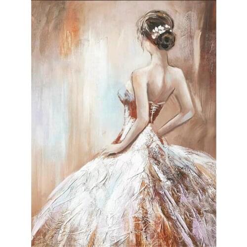 Ballet Woman Pre-Printed 11CT Cross Stitch Kit DIY Embroidery DMC Threads Knitting Hobby Handicraft Needlework Decor