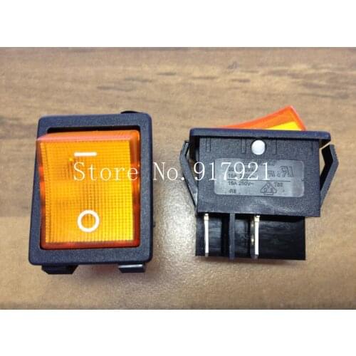 [ZOB] Taiwan E-SWITCH import 16A250V silver contacts with lamp rocker rocker switch TB5 power switch --20pcs/lot