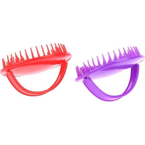 1PCS Washing Hair Massager Combs Round Plastic Shampoo Scalp Shower Body Beard Shampoo Brush Hair Styling Tools