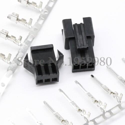 100Set 3 Pin JST Connector 2.54mm Aeromodelling Electric Toy SM Connector Plug ( Terminal + Male + Female )