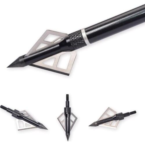 12pcs Broadheads 100 Grain 3 Blades Hunting Arrow Points Metal Tips for Archery Hunting Shooting Free Shipping