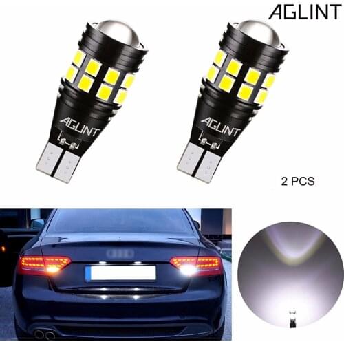 AGLINT 2pcs LED T15 T16 W16W 921 912 Wedge Car Bulbs Backup Parking Tail Reverse Lights CANBUS Error Free Xenon White 12-24V