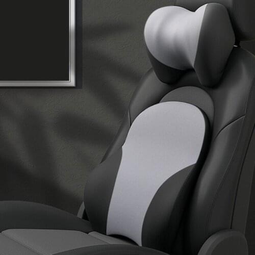 Car Neck Headrest waist Pillow 3D Memory Cotton foam Universal for car Seat head Travel Support cushion rest Fabric Soft auto