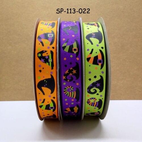 Free shipping 50 yard Halloween ribbon printed grosgrain ribbon SP-113-022