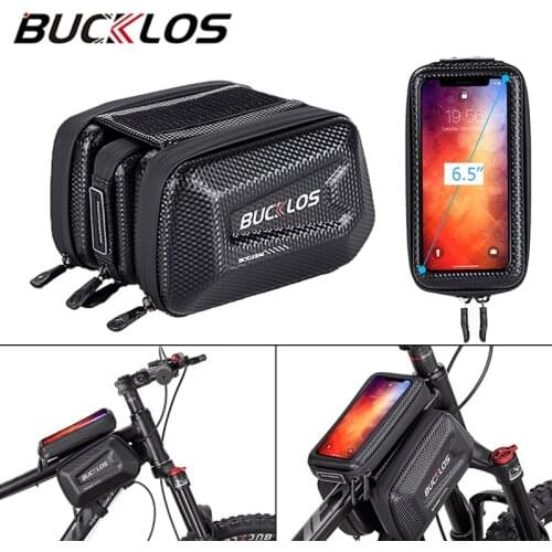 BUCKLOS Bicycle Bags Touch Top Tube Phone Bag Waterproof High-quality 6.5in Mobile Phone Bag Front Frame bag Cycling Accessories