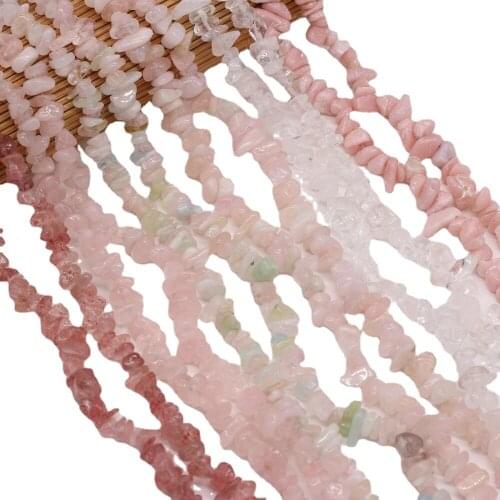 5-8mm Natural Morgans Stone Gravel Beads Irregular Strawberry Quartzs Loose Beads For Jewelry Making DIY Necklace Bracelet