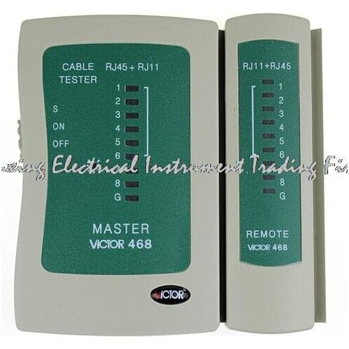Fast arrival VICTOR 468 RJ45 RJ11 RJ12 Cat5 Network Phone Cable Tester Lan