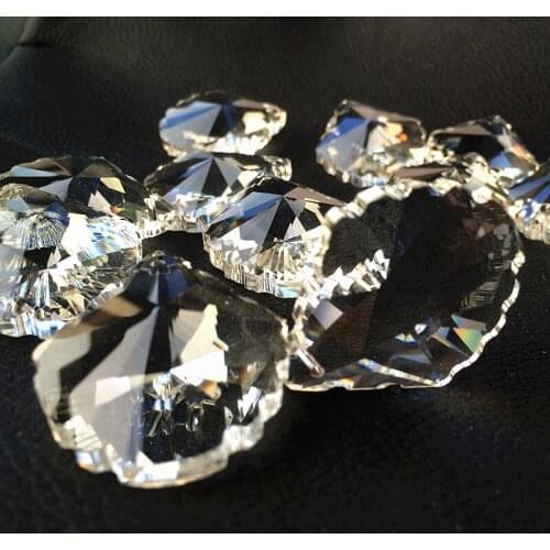 Factory Price 320pcs/lot 38MM Clear Crystal Glass Pendants for Chandelier, Lighting Suncatcher Hanging Accessories(Free Rings))