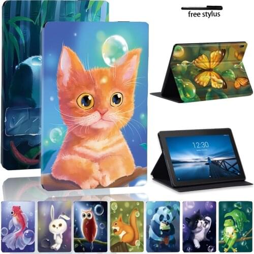 For Lenovo Lenovo Tab M10 TB-X605F TB-X505F/Tab E10 10.1" TB-X104F TB-X104L Adjustable Tablet Stand Anti-fall Case + Stylus