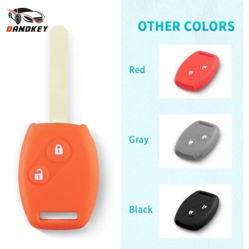Dandkey Car Styling Remote Key Silicone Case Shell For Honda Accord CRV Fit CIVIC ODYSSEY City Fob 2 Buttons Protector Cover