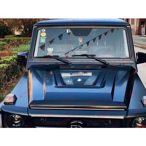Z-ART aluminum engine bonnet for Mercedes Benz G class transparent engine hood for W463 engine lid for G class 1990-2018