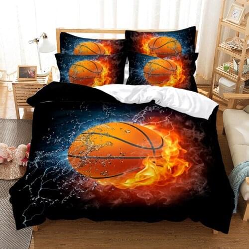 Hot Sale 3D Print Comforter Bedding Set Basketball Cool Pictures Queen Twin Single Full Duvet Cover Set Pillowcase Home Luxury