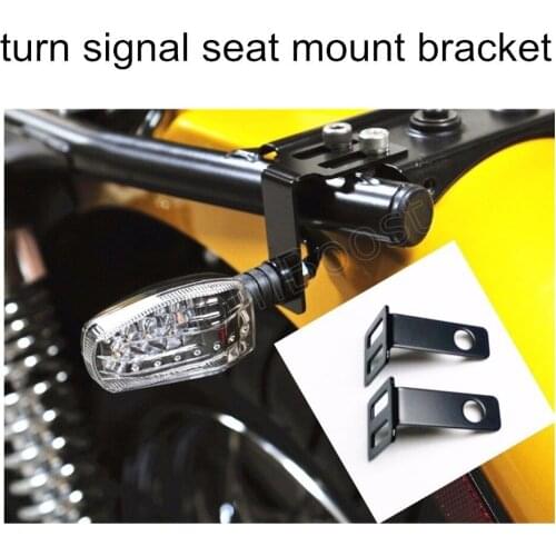 Free shipping 2 pcs TURN SIGNAL Seat Mount Bracket For Triumph Bonneville SE Thruxton Scrambler Cafe Racer