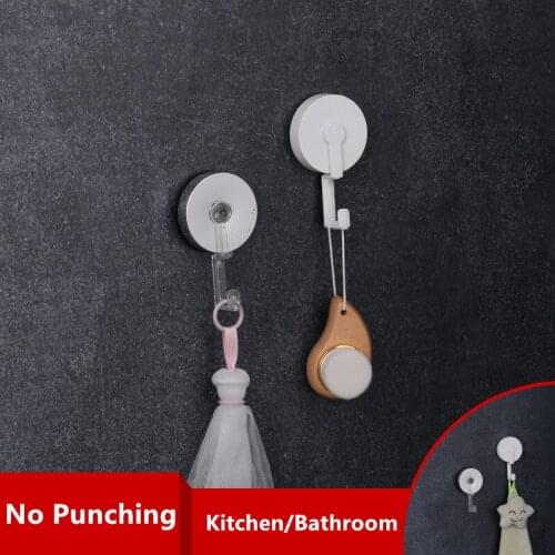 High Quality Vacuum Strong Adhesive Sucker hook Punch Free Bathroom Towel Hook Shelf Kitchen Hanging Hooks Home Wall Hook