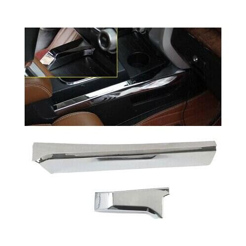 LHD Chrome Inner Gear Shift Box Panel Side Cover 2pcs For Toyota Tundra 14-20