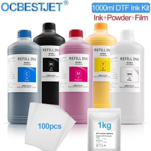 1000ML*5 DTF Ink Kit PET Film Transfer Ink For Direct Transfer Film Printer For DTF Printing PET Film Printing And Transfer